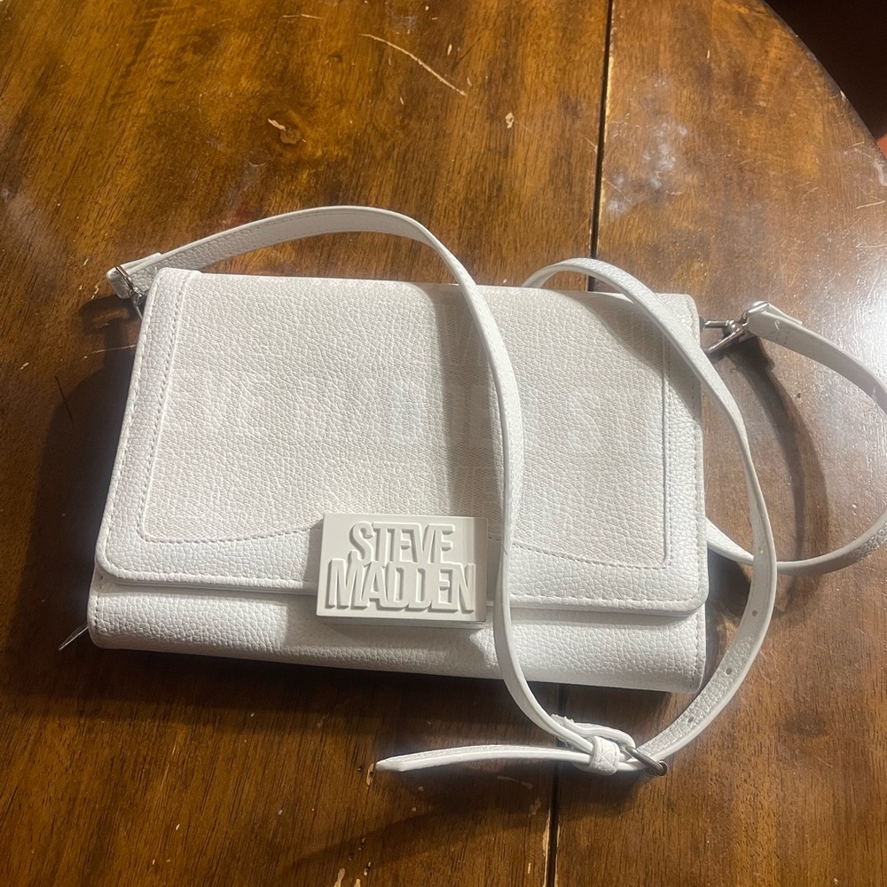 Steve Madden Cream Crossbody Bag